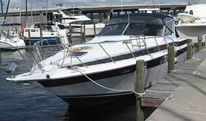 1988 Chris Craft 412 Amerosport for sale by Ontario marine, boat and yacht brokers offering power boats and sailboats for sale in the Kingston, Whitby, Brighton, Cobourg, Trenton And Belleville Areas Of Ontario Canada. 